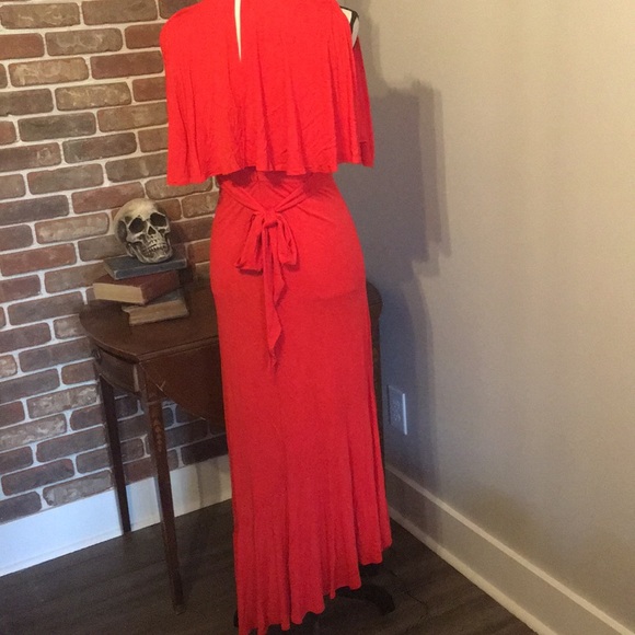 Tracy Reese black label red flutter summer dress - Picture 5 of 8